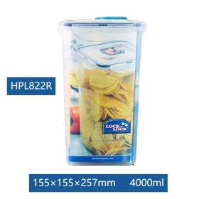 Plastic Fresh-keeping Lunch Box Sealed Food Refrigerator Storage Box Bento Box Microwaveable - HPL822R-4000ML