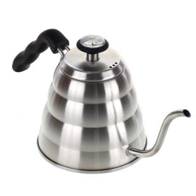 Gooseneck Kettle with Thermometer (40 fl oz) Stainless Steel Coffee Kettle Tea Kettle Ergonomic Hand Drip Pour Over Suitable for all Stove-tops and In