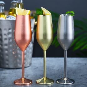 Happiest Hours Cocktail Glasses Let The Party Begin - Copperish Wine Goblet - Pair